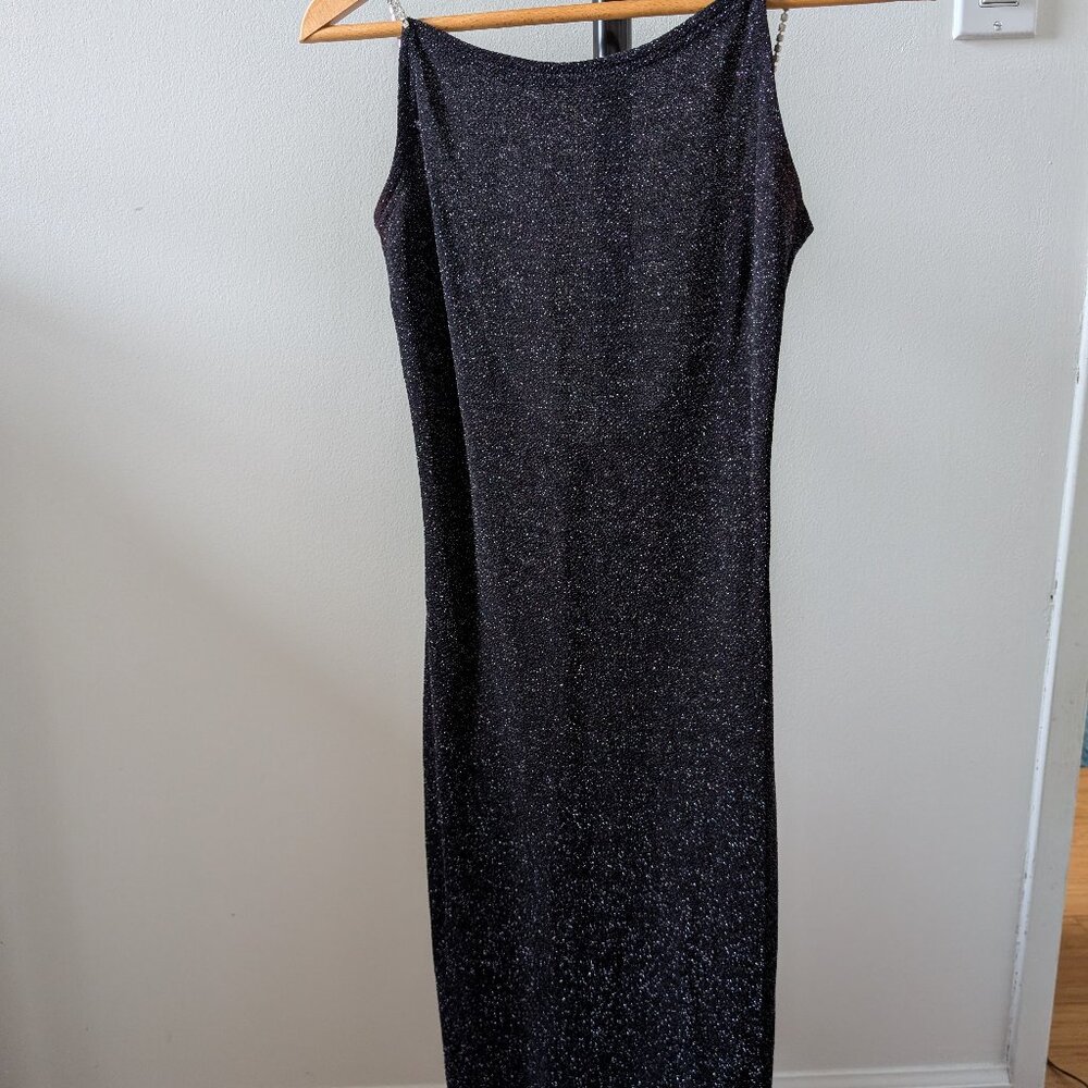 Vintage Black Shimmer Scott McClintock Party Dress